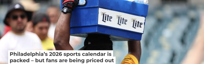 A 16-ounce beer at Lincoln Financial Field in Philadelphia costs over $11. Robbie Jay Barratt/AMA via Getty Images